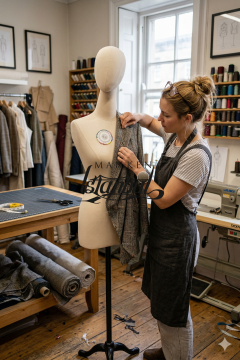 Kumaş Kafalı 38 Beden Süngerli Keten Kumaş Terzi Prova Mankeni