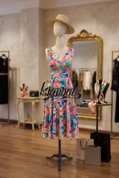 Kumaş Kafalı 38 Beden Süngerli Keten Kumaş Terzi Prova Mankeni