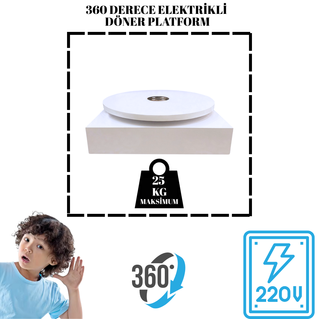 Elektrikli 25 KG Kapasiteli Döner Platform Kiralama