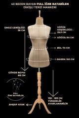 Yüksek Kalite Özel Punto Dikişli Full İğne Batabilen Terzi Mankeni 40 beden