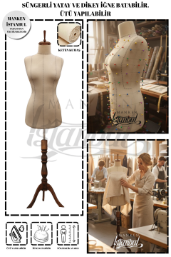 Yüksek Kalite Özel Punto Dikişli Full Sünger Terzi Mankeni