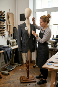 Kumaş Kafalı 38 Beden Süngerli Keten Kumaş Terzi Prova Mankeni