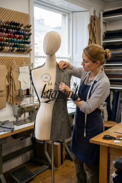 Kumaş Kafalı 38 Beden Süngerli Keten Kumaş Terzi Prova Mankeni