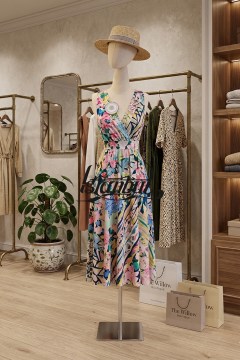 Kumaş Kafalı 38 Beden Süngerli Keten Kumaş Terzi Prova Mankeni