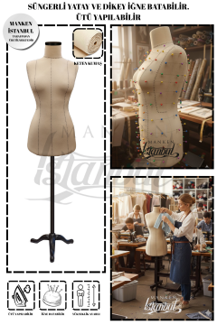 Yüksek Kalite Özel Punto Dikişli Full Sünger Terzi Mankeni