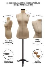 Yüksek Kalite Özel Punto Dikişli Full İğne Batabilen Terzi Mankeni 38 beden