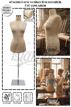 Yüksek Kalite Özel Punto Dikişli Full İğne Batabilen Terzi Mankeni