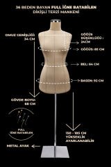 Yüksek Kalite Özel Punto Dikişli Full İğne Batabilen Terzi Mankeni 38 beden