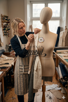 Kumaş Kafalı 38 Beden Süngerli Keten Kumaş Terzi Prova Mankeni