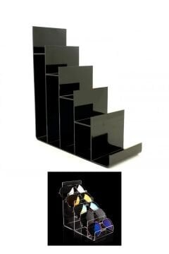 Pleksi  Kademeli Cüzdan Rafı & Teşhir Standı