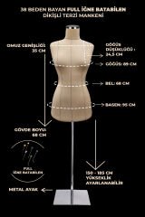 Yüksek Kalite Özel Punto Dikişli Full İğne Batabilen Terzi Mankeni 38 beden