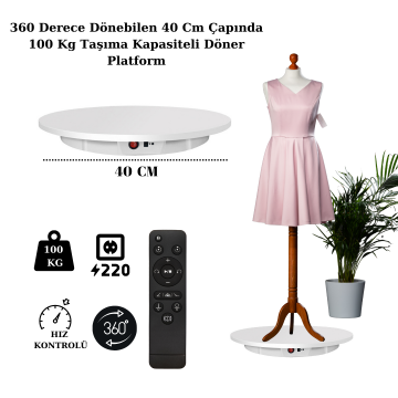 40 Cm Çap Hız Ayarlı Kumandalı Döner Platform Kiralama