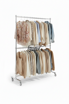 Yüksek Kalite Tekerlekli Çift Katlı Kaplama Metal Orta Stand(Kopya)