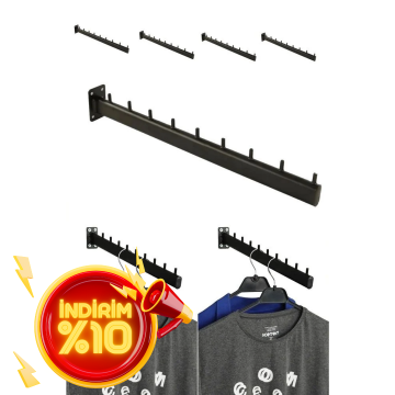 Duvara Monte Eğimli Askılık 40 Cm 5 Adet