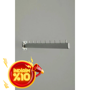 Duvara Monte Eğimli Askılık 40 Cm 5 Adet