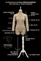 36 Beden Kollu İğne Batabilen Prova Mankeni Terzi Mankeni