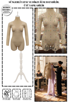 36 Beden Kollu İğne Batabilen Prova Mankeni Terzi Mankeni