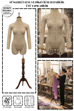 36 Beden Kollu İğne Batabilen Prova Mankeni Terzi Mankeni
