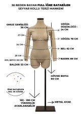 36 Beden Kollu İğne Batabilen Prova Mankeni Terzi Mankeni