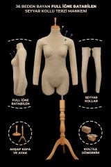 36 Beden Kollu İğne Batabilen Prova Mankeni Terzi Mankeni