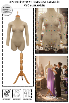 36 Beden Kollu İğne Batabilen Prova Mankeni Terzi Mankeni