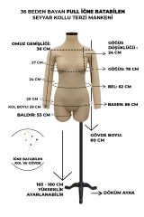 36 Beden Kollu İğne Batabilen Prova Mankeni Terzi Mankeni