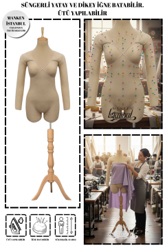 36 Beden Kollu İğne Batabilen Prova Mankeni Terzi Mankeni