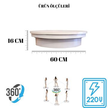 360 Derece Fotoğraf Çekimi İçin Döner Platform