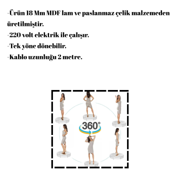 360 Derece Fotoğraf Çekimi İçin Döner Platform