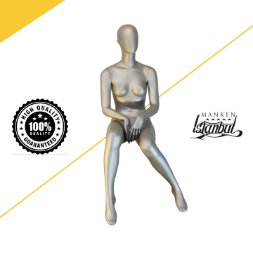 Delüx 1. Sınıf Oturan Bayan Vitrin Mankeni