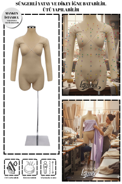 36 Beden Kollu İğne Batabilen Prova Mankeni Terzi Mankeni