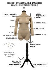 36 Beden Kollu İğne Batabilen Prova Mankeni Terzi Mankeni