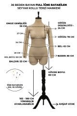 36 Beden Kollu İğne Batabilen Prova Mankeni Terzi Mankeni