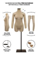 36 Beden Pantolon Giyebilen Kollu Prova Terzi Mankeni