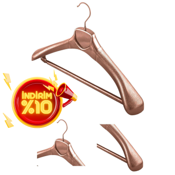 10 Adet Plastik Bakır Renk Ceket Askısı Takım Elbise Askısı