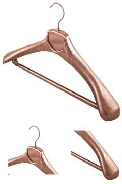 10 Adet Plastik Bakır Renk Ceket Askısı Takım Elbise Askısı