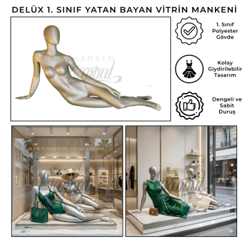 Delüx 1. Sınıf Yatan Bayan Vitrin Mankeni