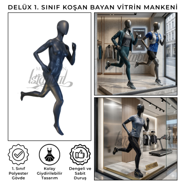 Delüx 1. Sınıf Koşan Bayan Vitrin Mankeni