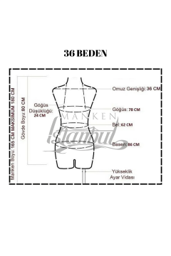 Süngerli Pantolon Giyebilen Terzi Mankeni 36 Beden