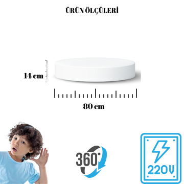 80 Cm Çap 75 Kg Taşıma Kapasiteli Döner Platform