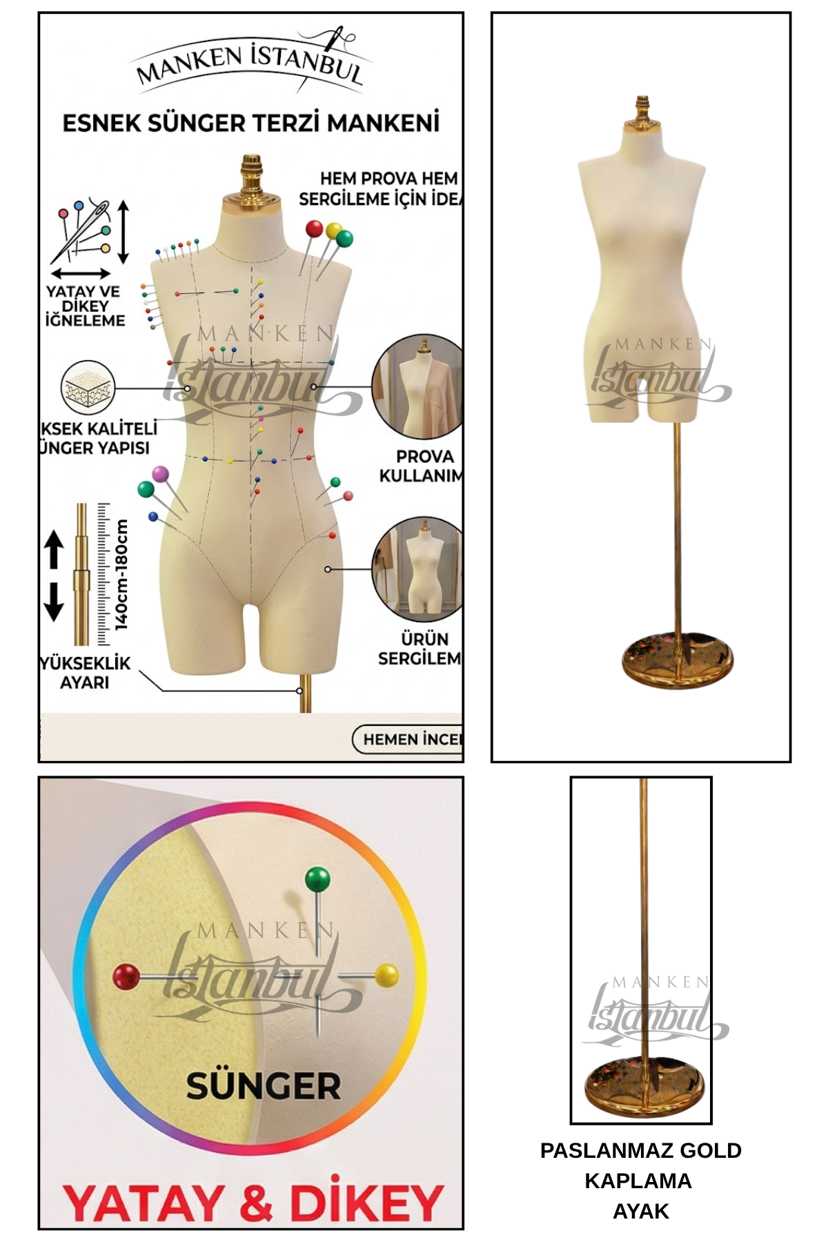 Süngerli Pantolon Giyebilen Terzi Mankeni 38-40 Beden