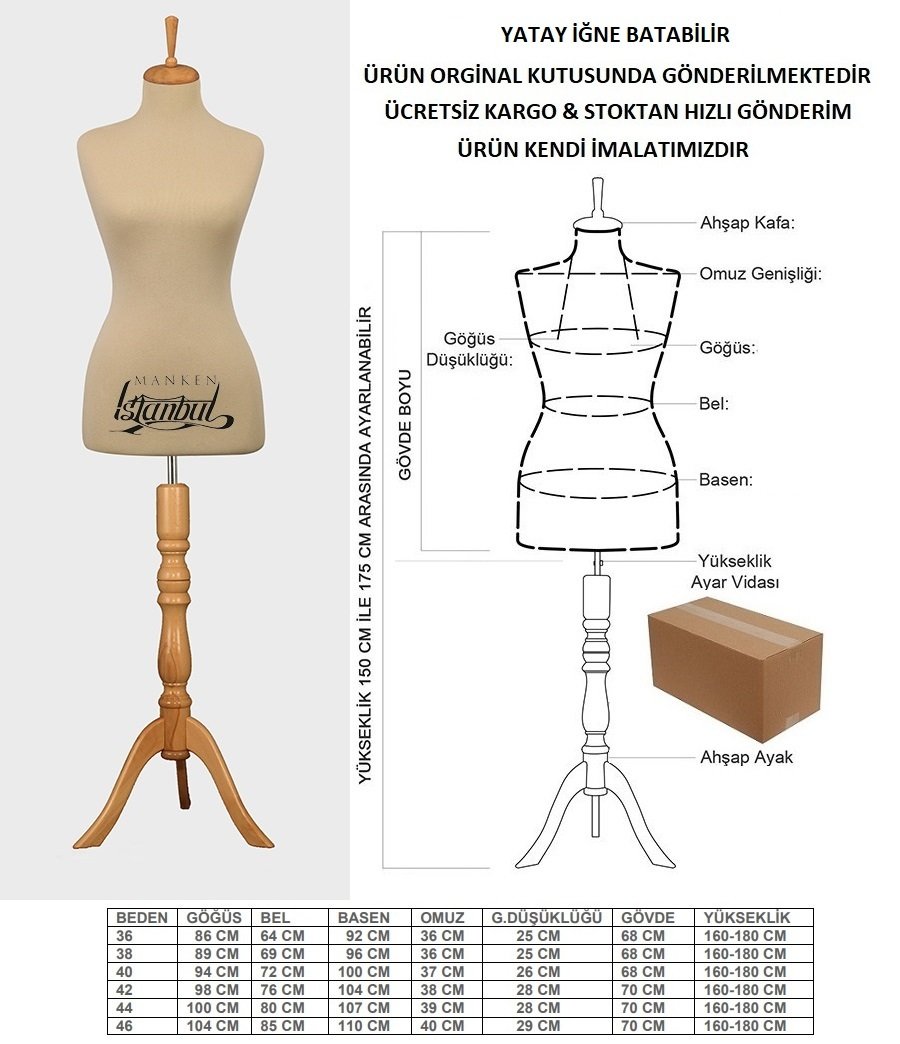 Krem kumaşlı terzi mankeni prova mankeni vitrin mankeni