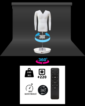 360 Derece Dönebilen V Yaka  Erkek Hayalet Manken