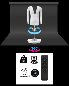 360 Derece Dönebilen Derin Yaka Erkek Hayalet Manken