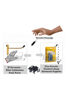 Özel Üretim Koruma Kauçuk Gold Tel Pano Kancası