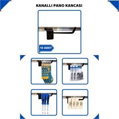 Kanallı Pano Kancası Siyah-5 mm Dayanıklı Yapı