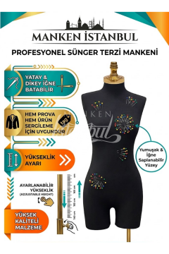 Süngerli Pantolon Giyebilen Terzi Mankeni 38-40 Beden