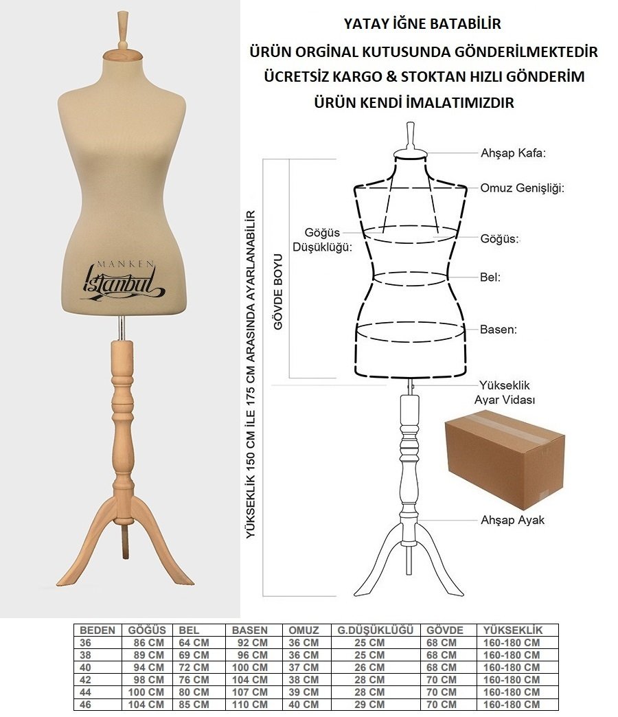Krem kumaşlı terzi mankeni prova mankeni vitrin mankeni