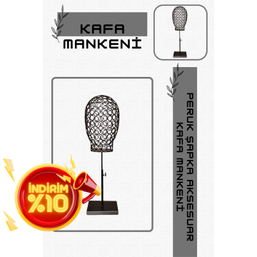 Bayan siyah renk tel kafa mankeni