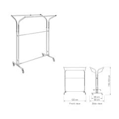 Yüksek Kalite V Ayarlı Krom Kaplama Metal Orta Stand